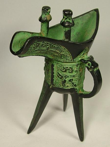 楽天市場】□龍香堂□☆珍品！中国産銅製置物「爵（三足酒器125mm