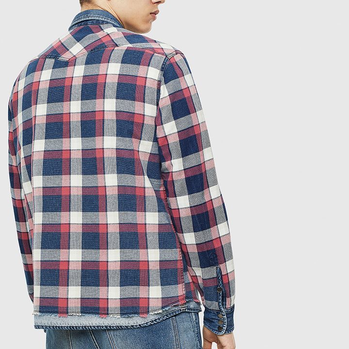 楽天市場】□DIESEL ディーゼル メンズ□リバーシブル チェック柄 長袖