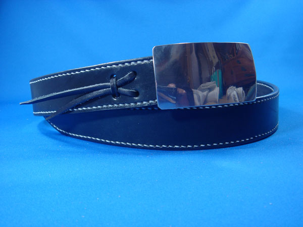 楽天市場】ベルト バックル/ シルバー950固定式バックルと手縫いベルト