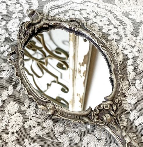 楽天市場】輸入雑貨 ハンドミラー シルバー 手鏡 アンティーク