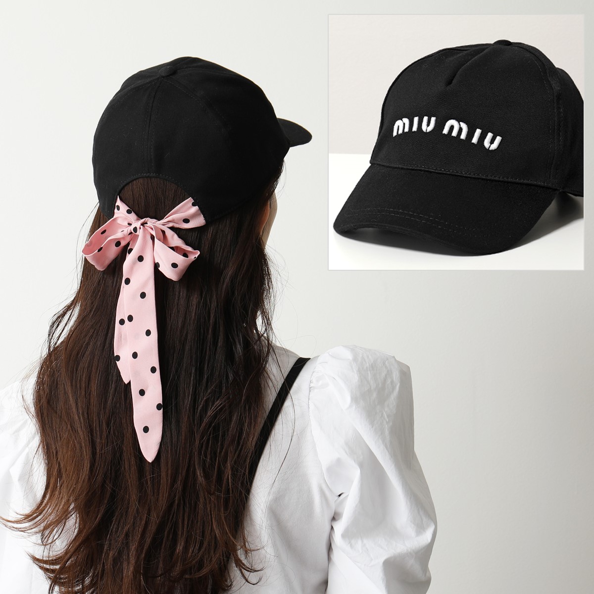 楽天市場】MIUMIU ミュウミュウ 5HC256 2DOQ コットン ベースボール