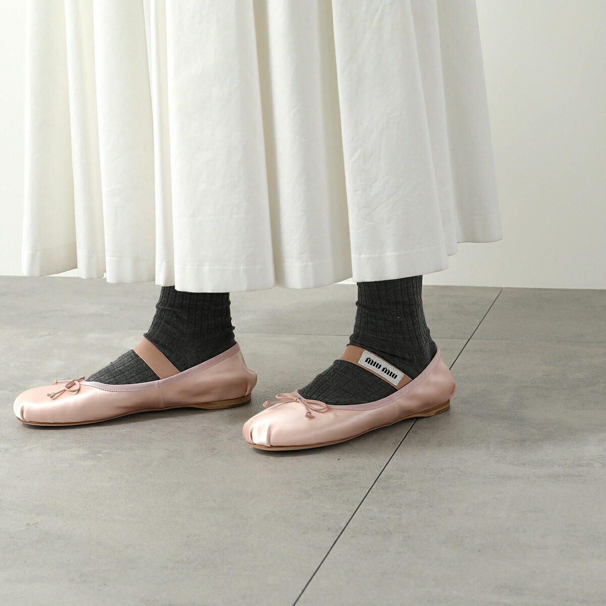 楽天市場】MIUMIU ミュウミュウ バレエシューズ 5F794D QU6 レディース