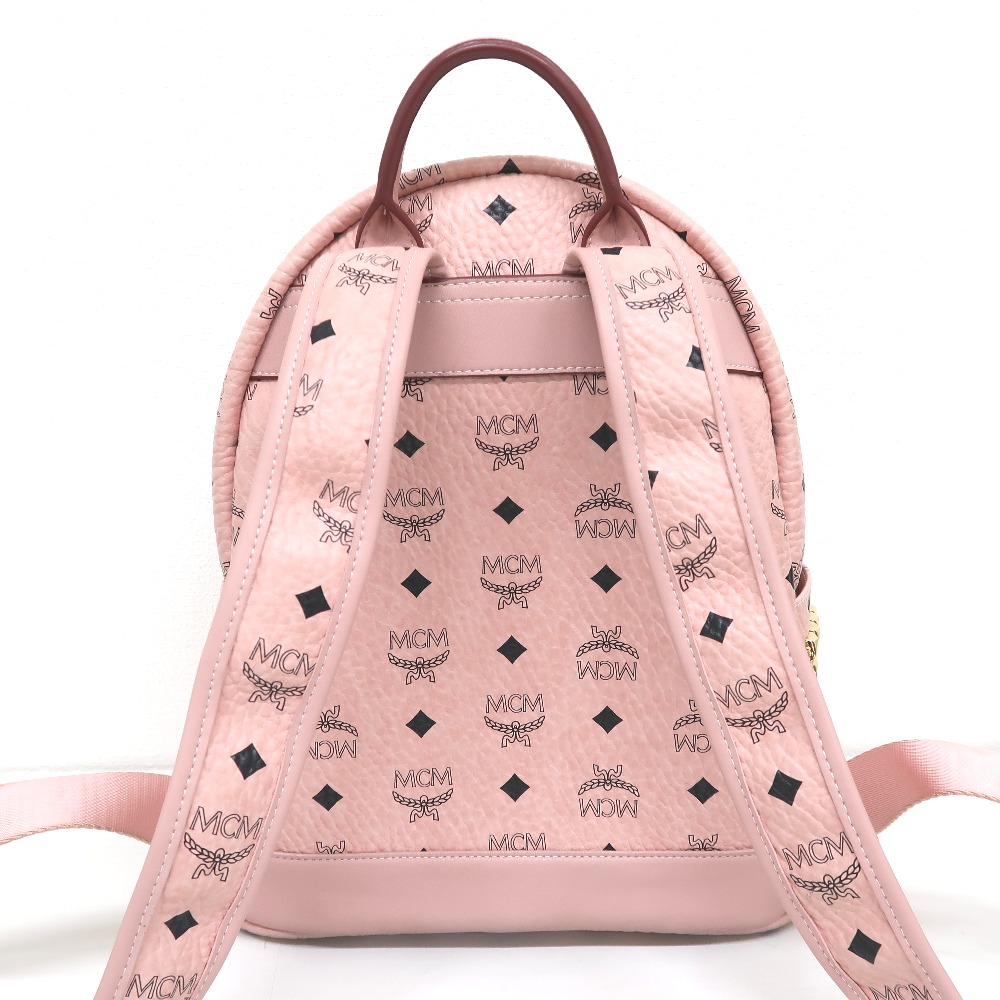 楽天市場】MCM リュック・デイパック レザー ピンク スタッズ