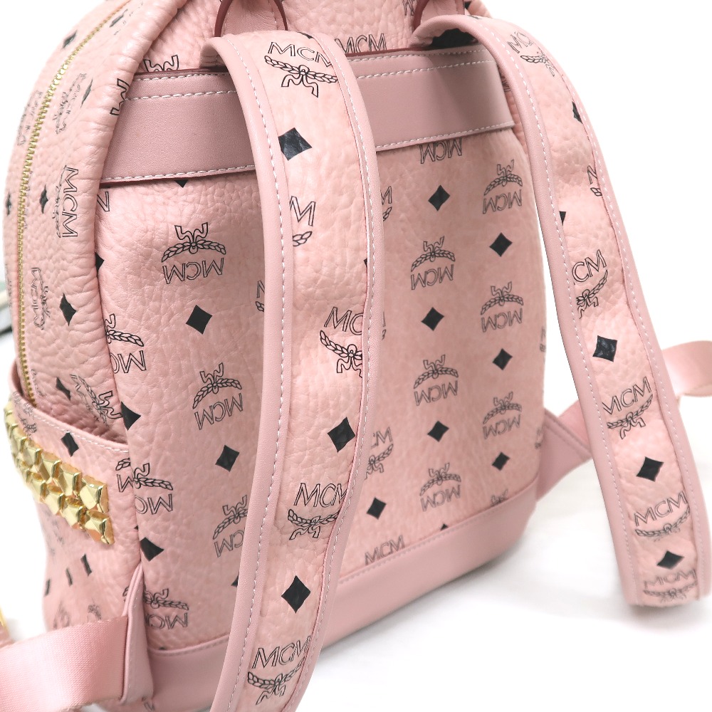 楽天市場】MCM リュック・デイパック レザー ピンク スタッズ