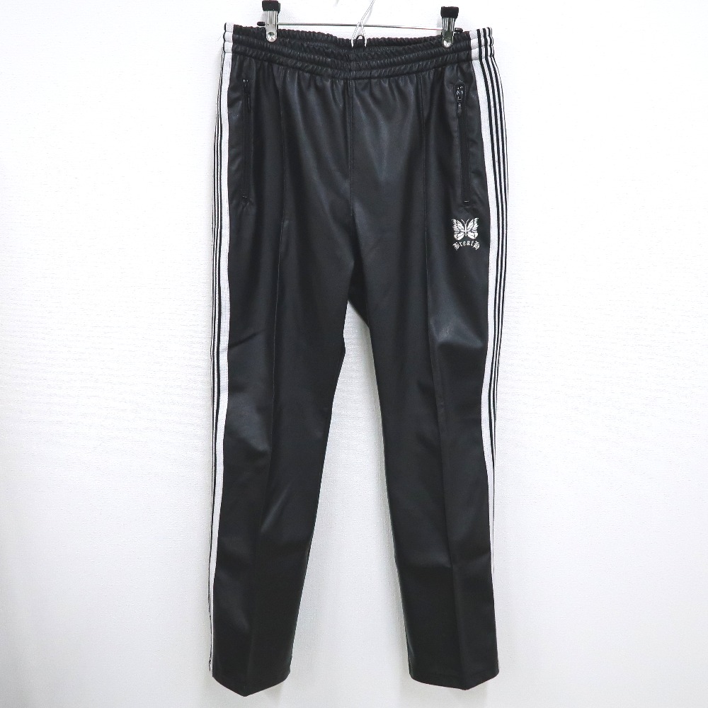 楽天市場】ニードルス×ブレス フェイクレザートラックパンツ ブラック