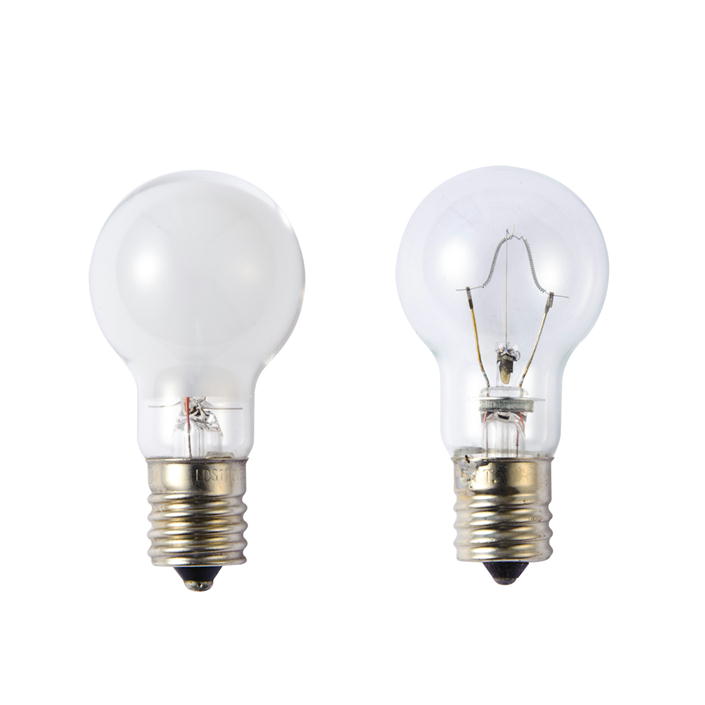 楽天市場】白熱球 E17 ミニクリプトン球 ホワイト クリア : NAGASAWA