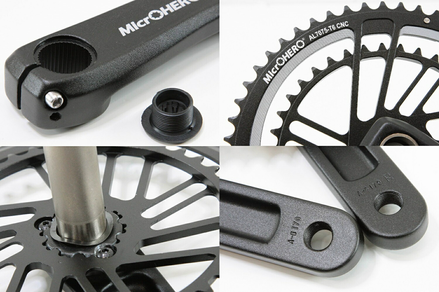 楽天市場】【即納】MicrOHERO ロード用 クランク セット 170mm 11/12