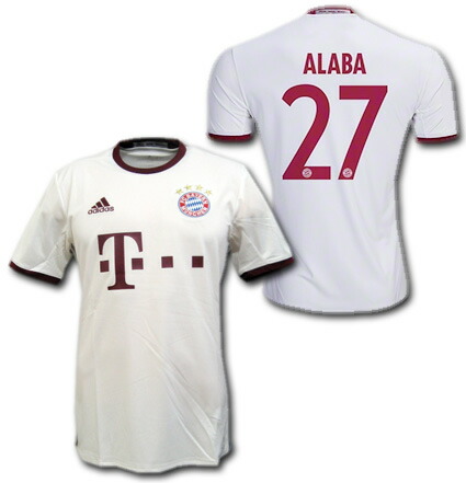 楽天市場】バイエルンミュンヘン 16/17 サード（白） #27 ALABA