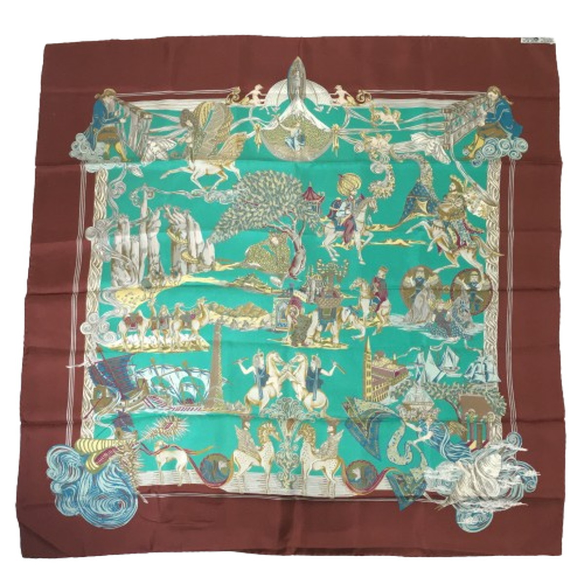 楽天市場】エルメス HERMES カレ90 CARRE シルクスカーフ 絹糸の赴く