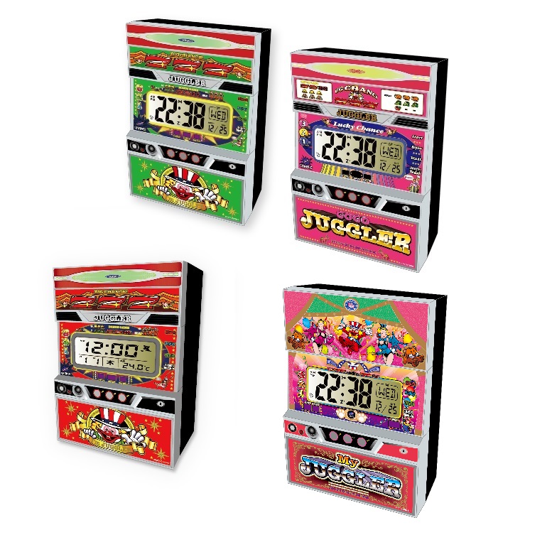 楽天市場】ジャグラー スロットクロック 置き時計 カレンダー アラーム
