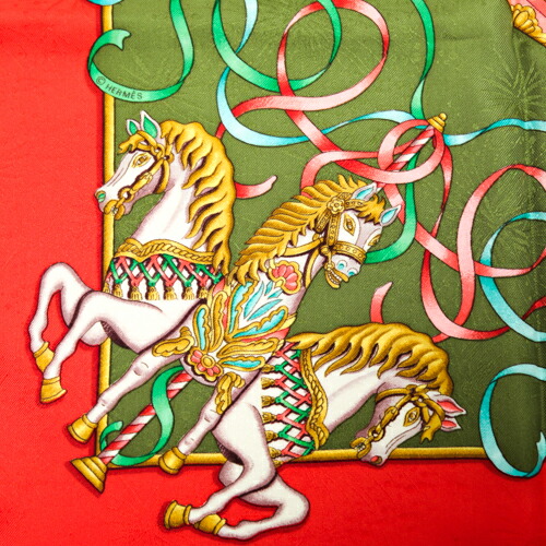 楽天市場】エルメス HERMES スカーフ カレ90 シルク LUNA PARK