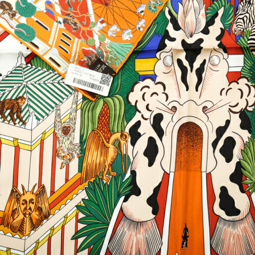 楽天市場】【未使用】 エルメス HERMES スカーフ カレ90 シルク ANIMA