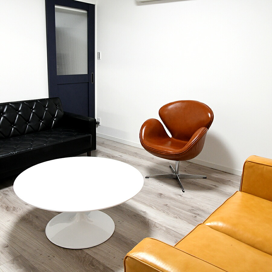 楽天市場】スワンチェア レザー仕様 色ブラウン 総本革 アルネ