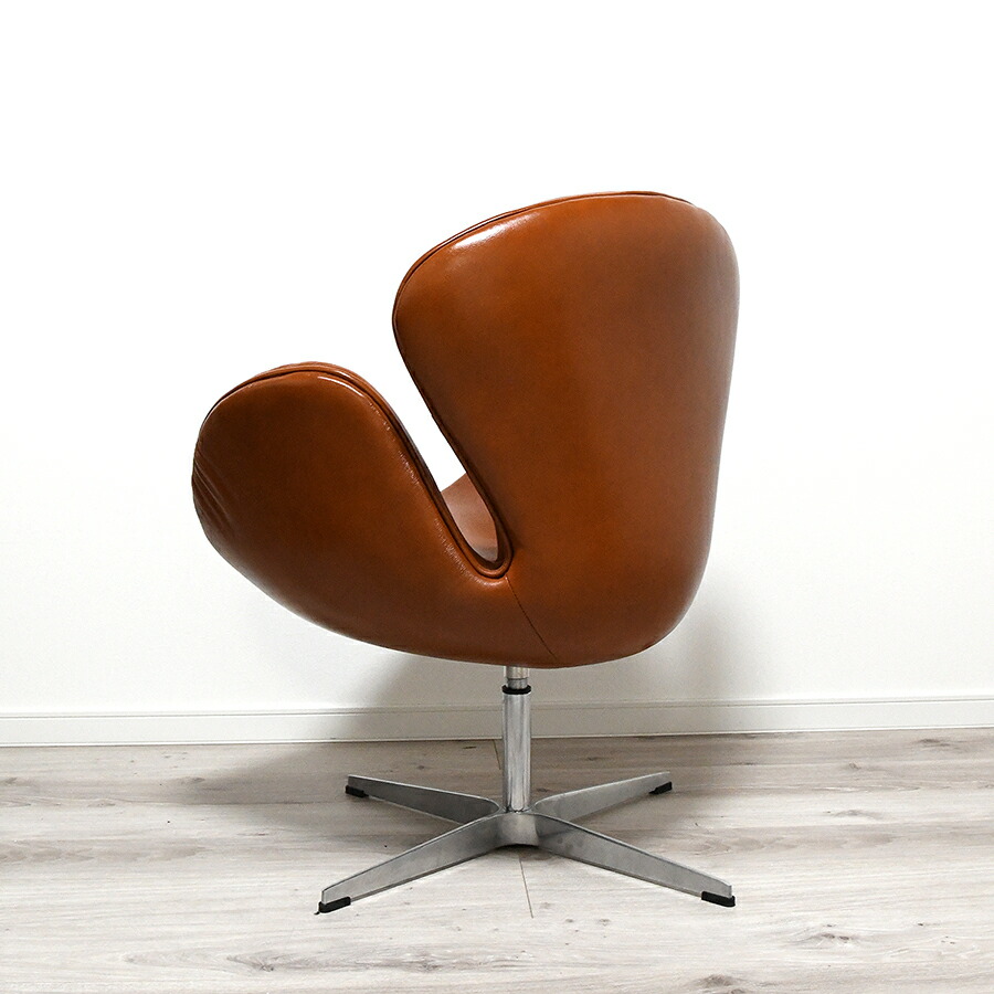 楽天市場】スワンチェア レザー仕様 色ブラウン 総本革 アルネ