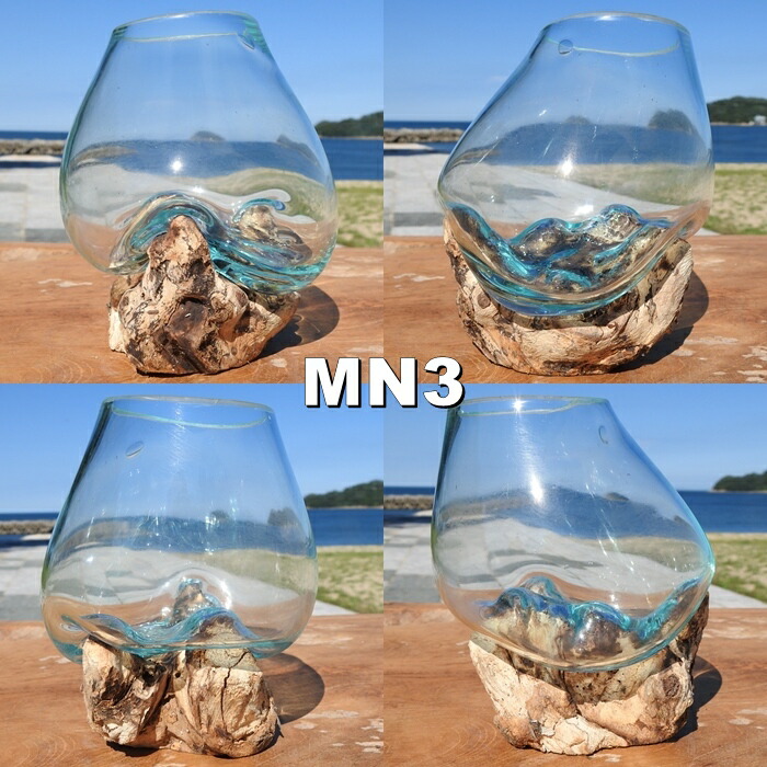 楽天市場】選べる 流木ガラスオブジェ MN 花瓶 アクアリウム