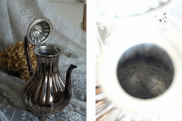 楽天市場】フランス アンティーク ティーポット シルバープレート F11