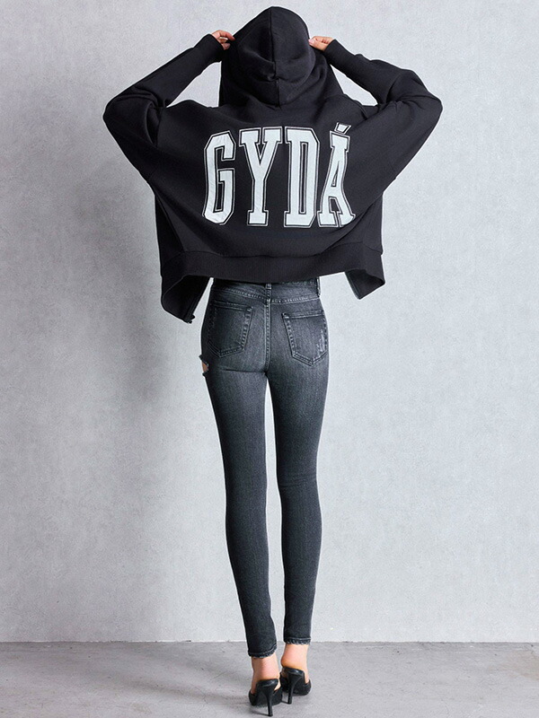 楽天市場】GYDA ジェイダ デニム パンツ ミドルウエストSIDE RIPPED