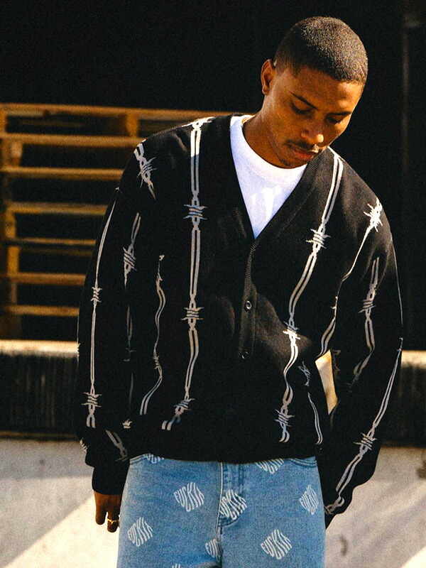 楽天市場】HUF ハフ カーディガン レディース メンズ 春 夏 黒