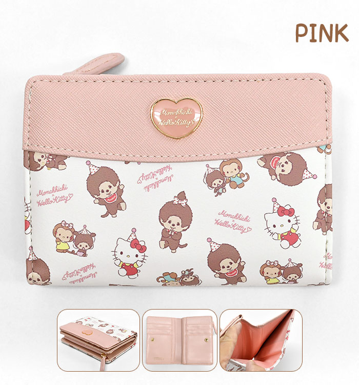 楽天市場】モンチッチ ハローキティ 財布 二つ折り財布 レディース L字