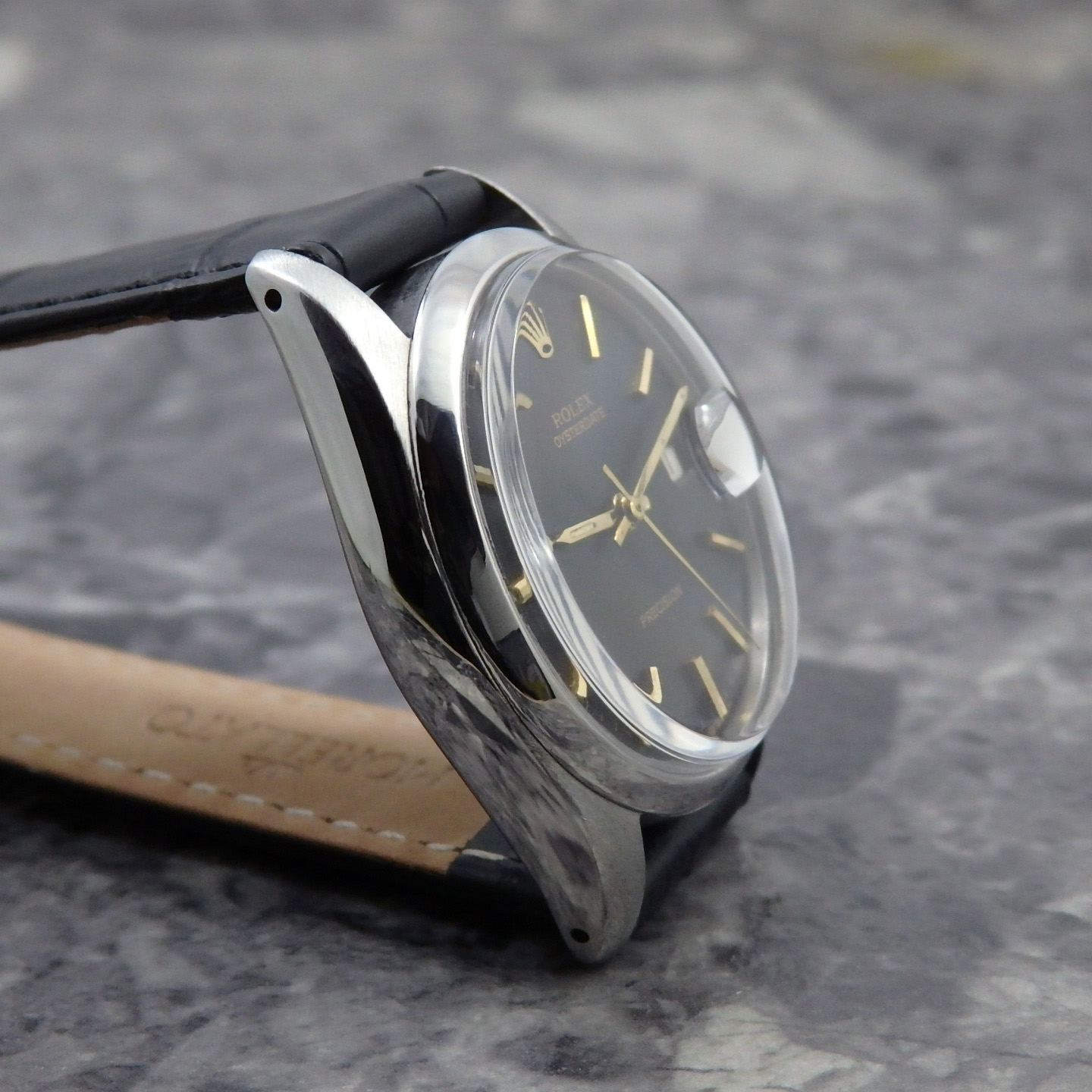 楽天市場】ロレックス オイスターデイト 6694 ブラック 黒文字盤 ROLEX