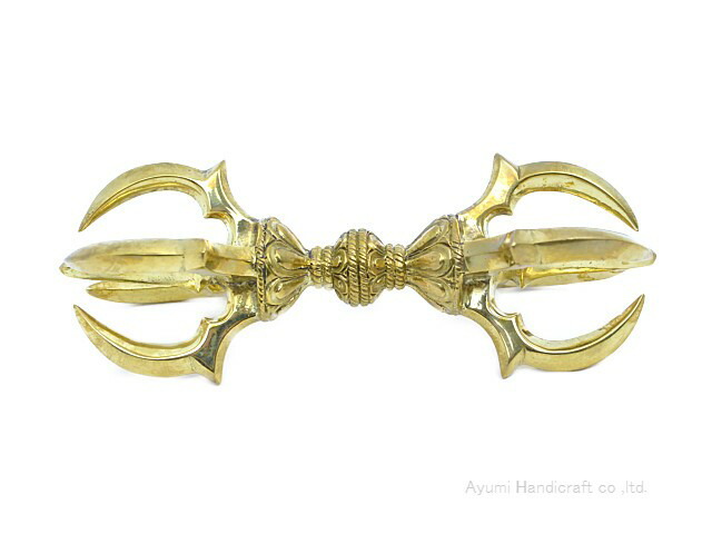 チベット密教法具 五鈷杵 14㎝　バジュラ・ヴァジュラ 仏教美術 五鈷杵 金剛杵バジュラ Sサイズ 密教法具 本格派 精巧極上品 美品 仏具