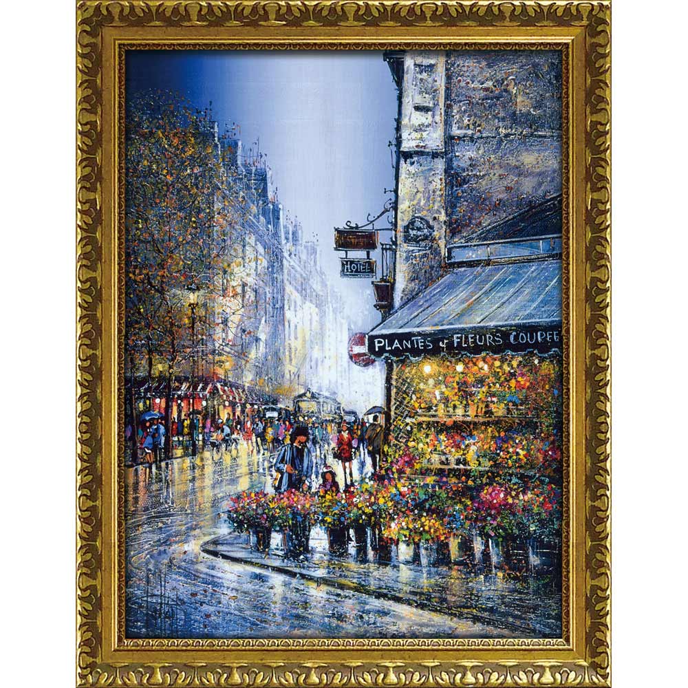 楽天市場】絵画 ギィ デサップ「リュ デュ バック」 額入り 風景画 壁