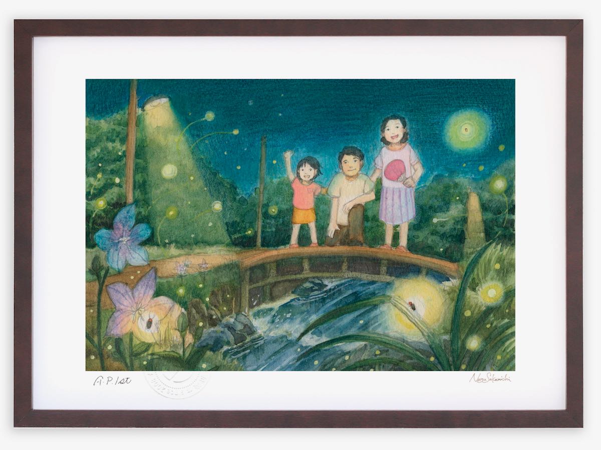 楽天市場】絵画 蛍/インテリア 壁掛け 額入り 額装込 風景画 油絵