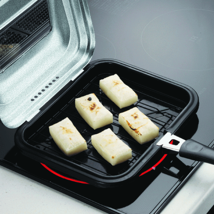 楽天市場】ロースター ガラス窓付 魚焼き フライパン 魚焼きグリル ih