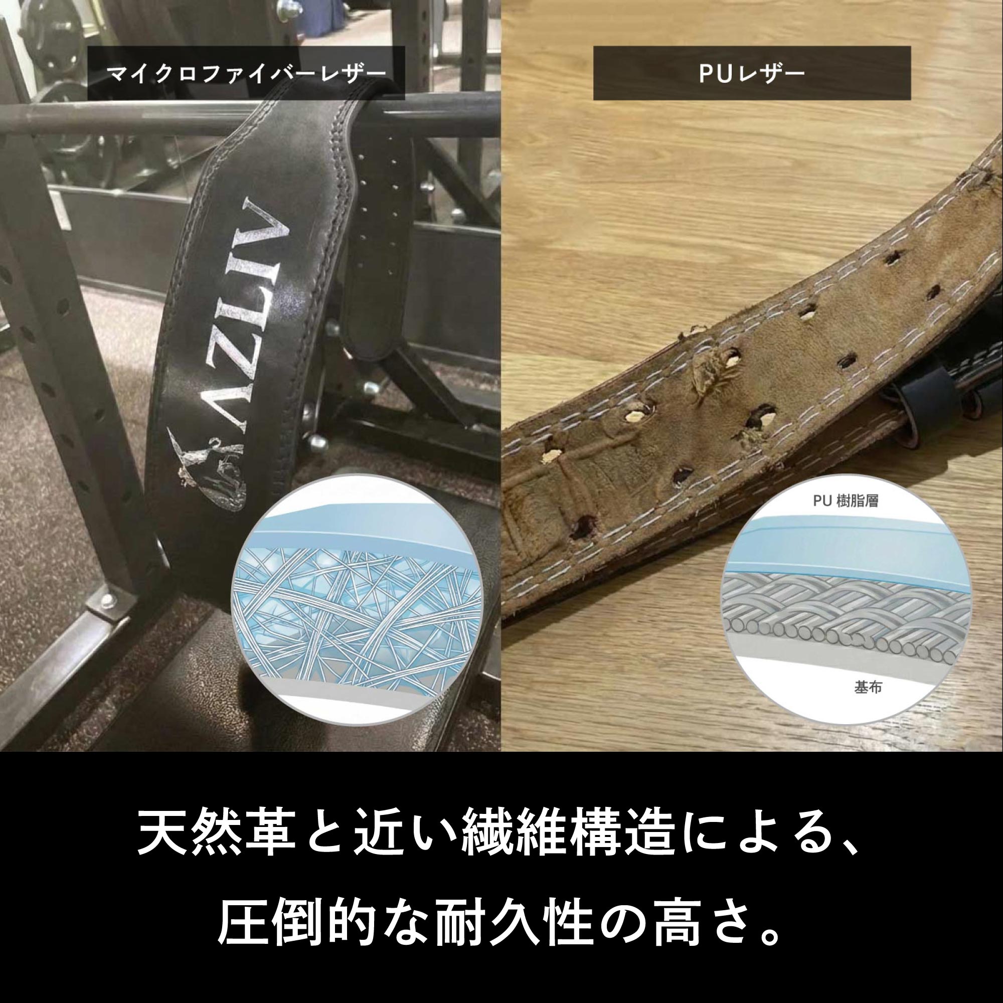 楽天市場】AZLIV トレーニングベルト AZ7 巻いた瞬間に馴染む 7mm