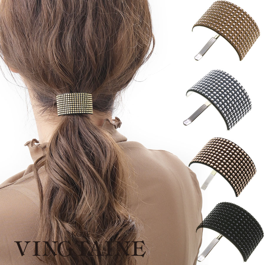 楽天市場】ポニーフック プレート スタッズ ヘアアクセサリー ヘアカフ