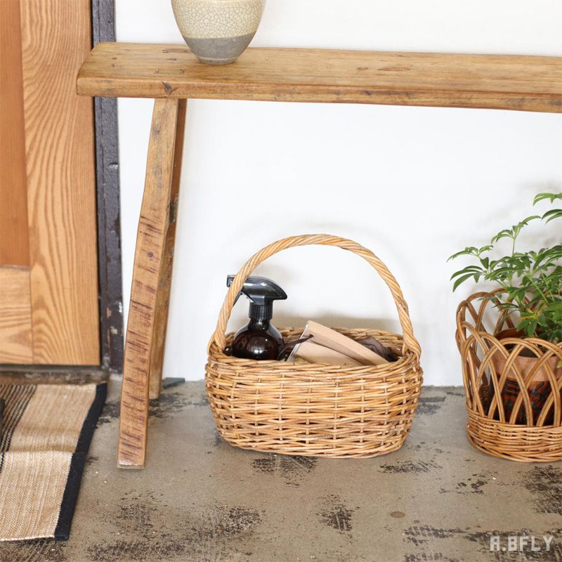 楽天市場】バスケット オーバル 楕円形 ワンハンドル プランター 収納