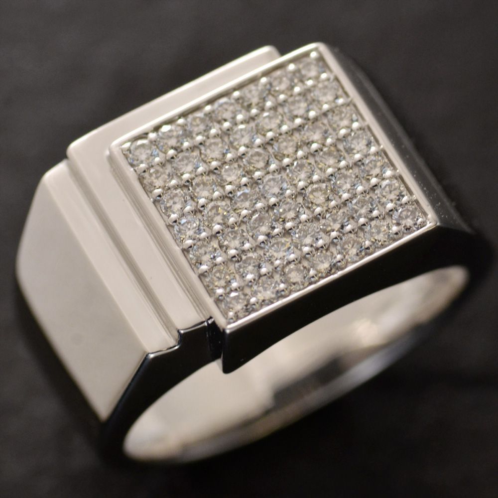 楽天市場】【ポイント10倍☆23:59まで!】プラチナ リング メンズ 印台