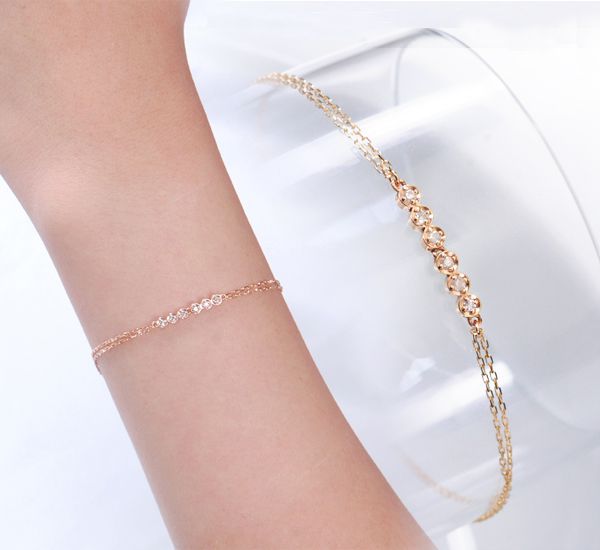 楽天市場】ブレスレット レディース ダイヤモンドブレスレット ピンク