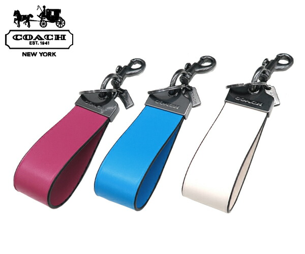 楽天市場】☆コーチ(COACH) ループキーフォブ イン スムースレザー