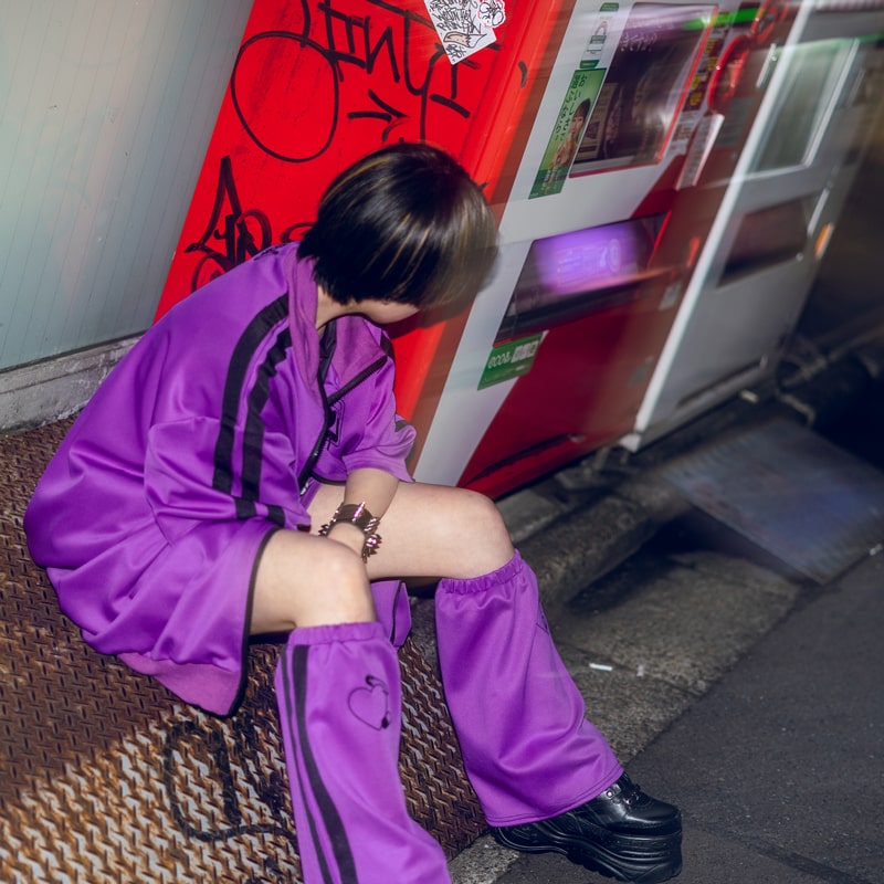 楽天市場】[半袖]輸血/薬瓶 ジャージジャケット パープル ジャージ