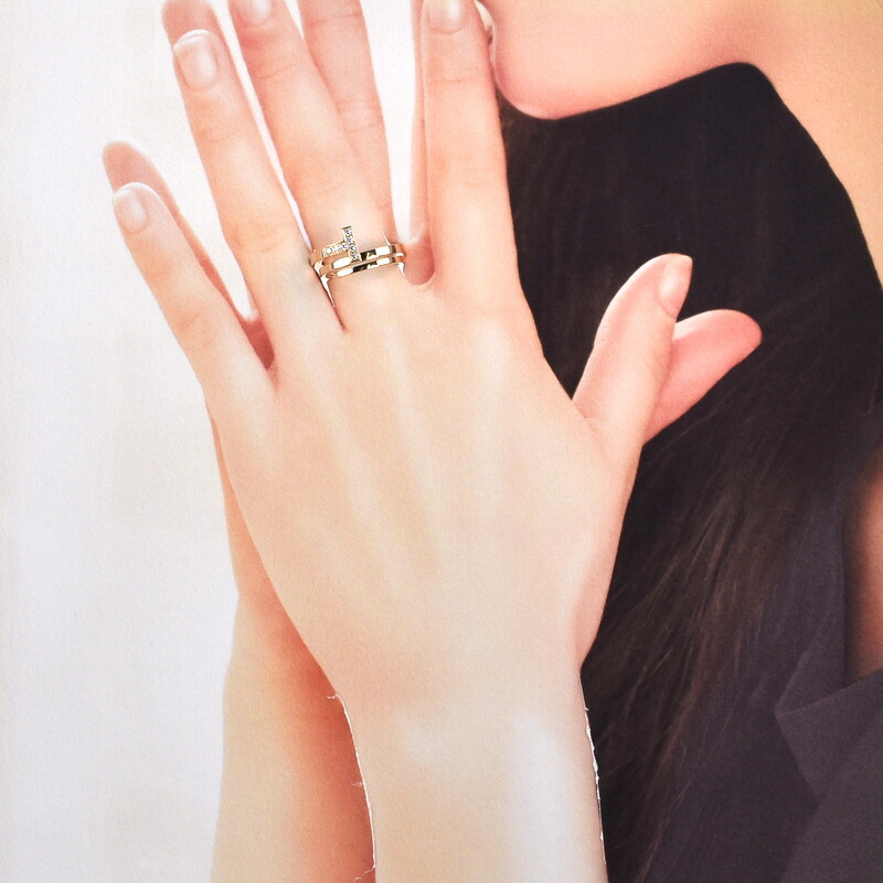 楽天市場】ティファニー 指輪 18金 Tスクエア ラップリング K18PG