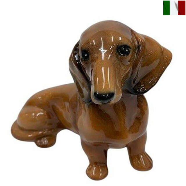楽天市場】置物 ミニチュア ダックスフンド 犬 陶器 クラシック