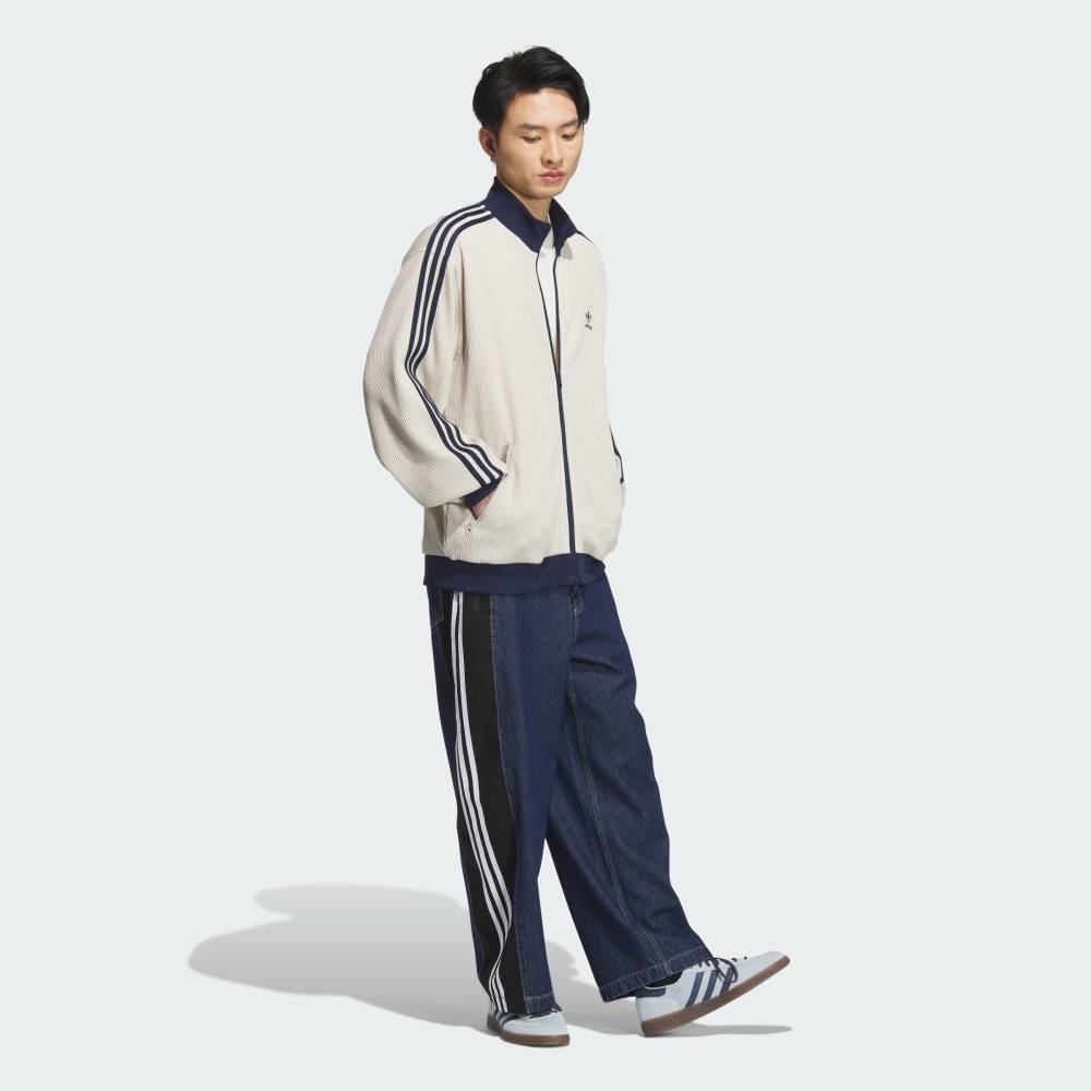 新品L adidas ニット トラックトップ ワッフル KC2618 海外限定 日本未