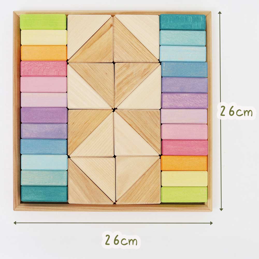 楽天市場】グリムス キューブパステル・デュオ・40pcs つみき GM43112