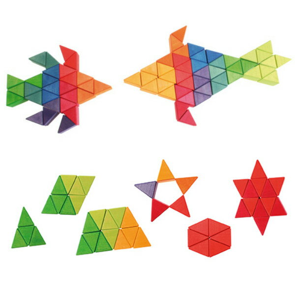 楽天市場】グリムス にじのオクタゴン・大 カラフル 虹色 積み木 知育