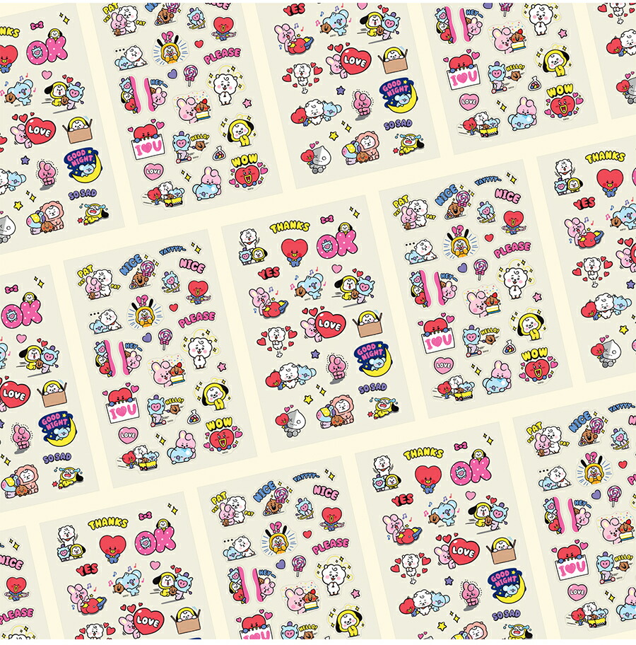 楽天市場】BT21 Clear Sticker Everyday【送料無料】クリアステッカー