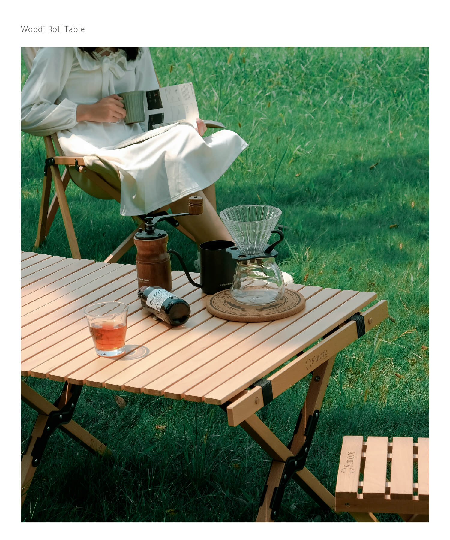 楽天市場】【S'more / 【Mサイズ】Woodi Roll Table 90】 キャンプ