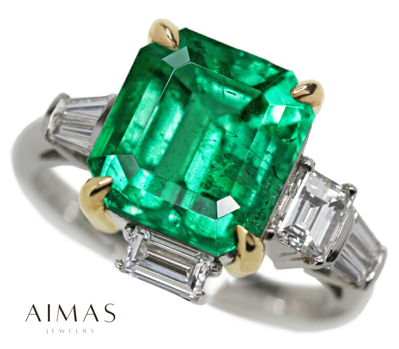 楽天市場】エメラルド 4.86ct（刻印4.855） リング 13号 PT900/K18YG