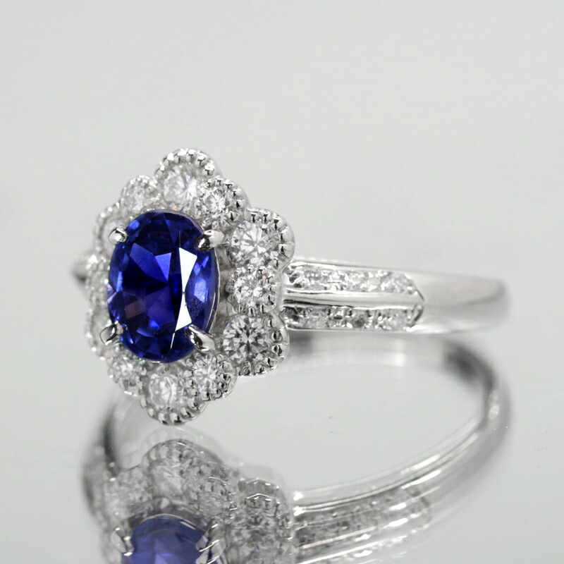 楽天市場】スリランカ産非加熱ロイヤルブルーサファイア 1.57ct リング