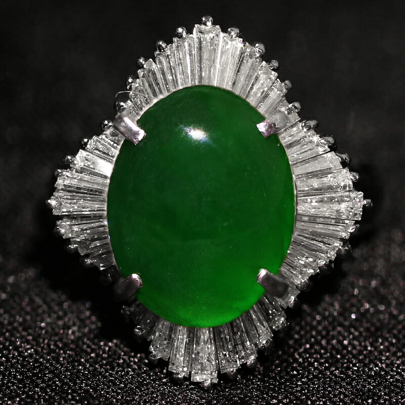 楽天市場】翡翠 4.5ct リング 11.5号 PT900 プラチナ 指輪