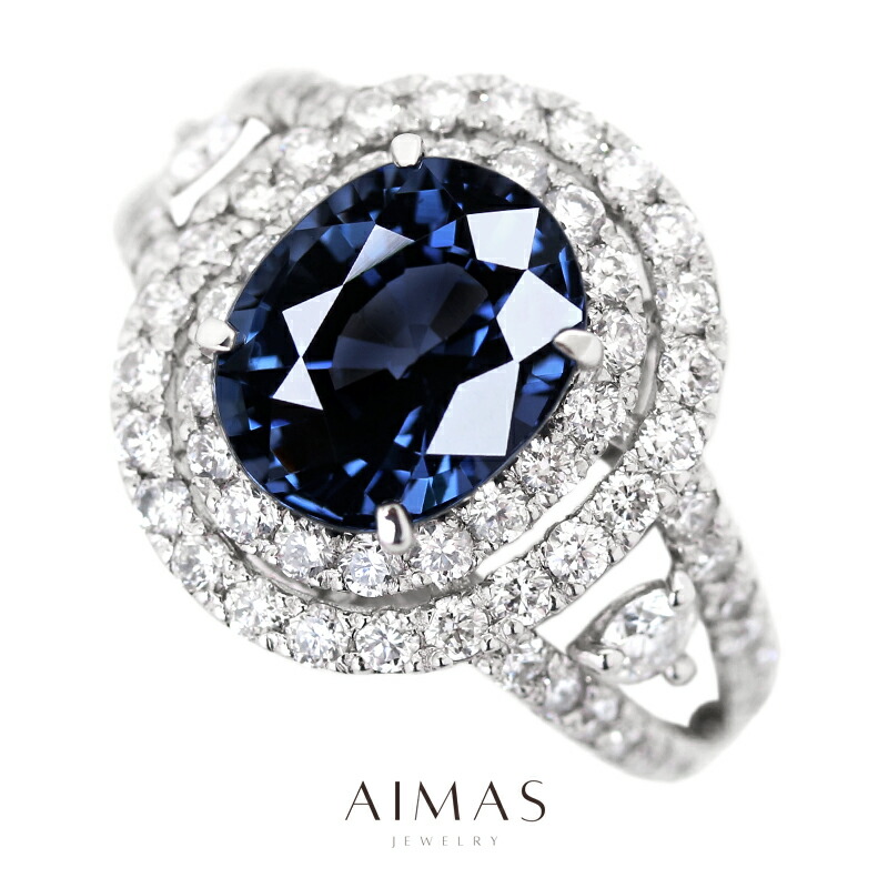 楽天市場】ブルースピネル 3.49ct リング 12号 PT900 プラチナ 指輪