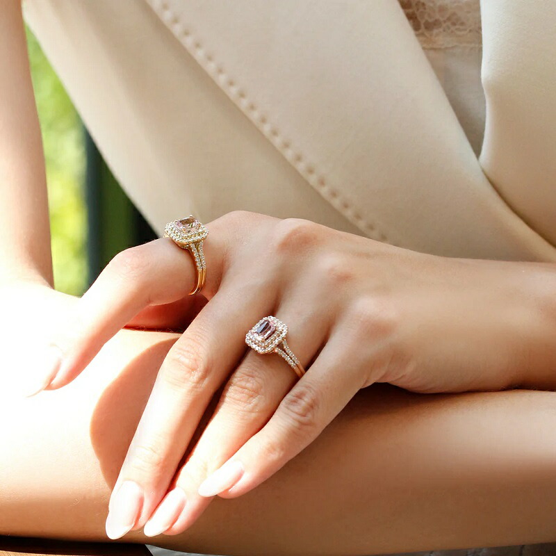 楽天市場】【JaMais】Double -ドゥブル- モルガナイト 約0.7ct リング