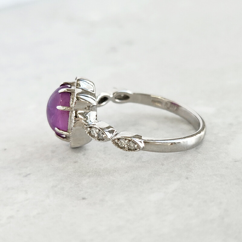 楽天市場】ミャンマー産パープルスターサファイア 3.37ct リング 13号