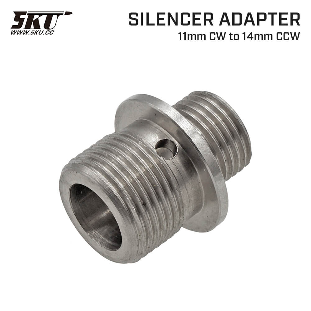 楽天市場】【 5KU 製 】 11mm正ネジ ⇔ 14mm逆ネジ 変換 サイレンサー