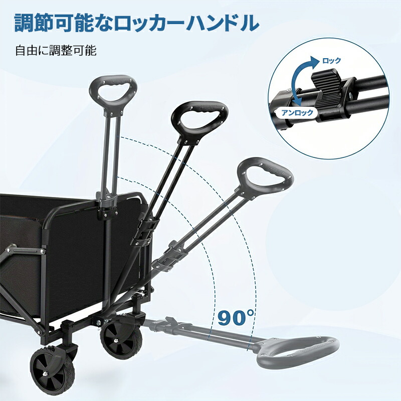 楽天市場】MOON LENCE キャリーワゴン 折りたたみ式 キャリーカート 大